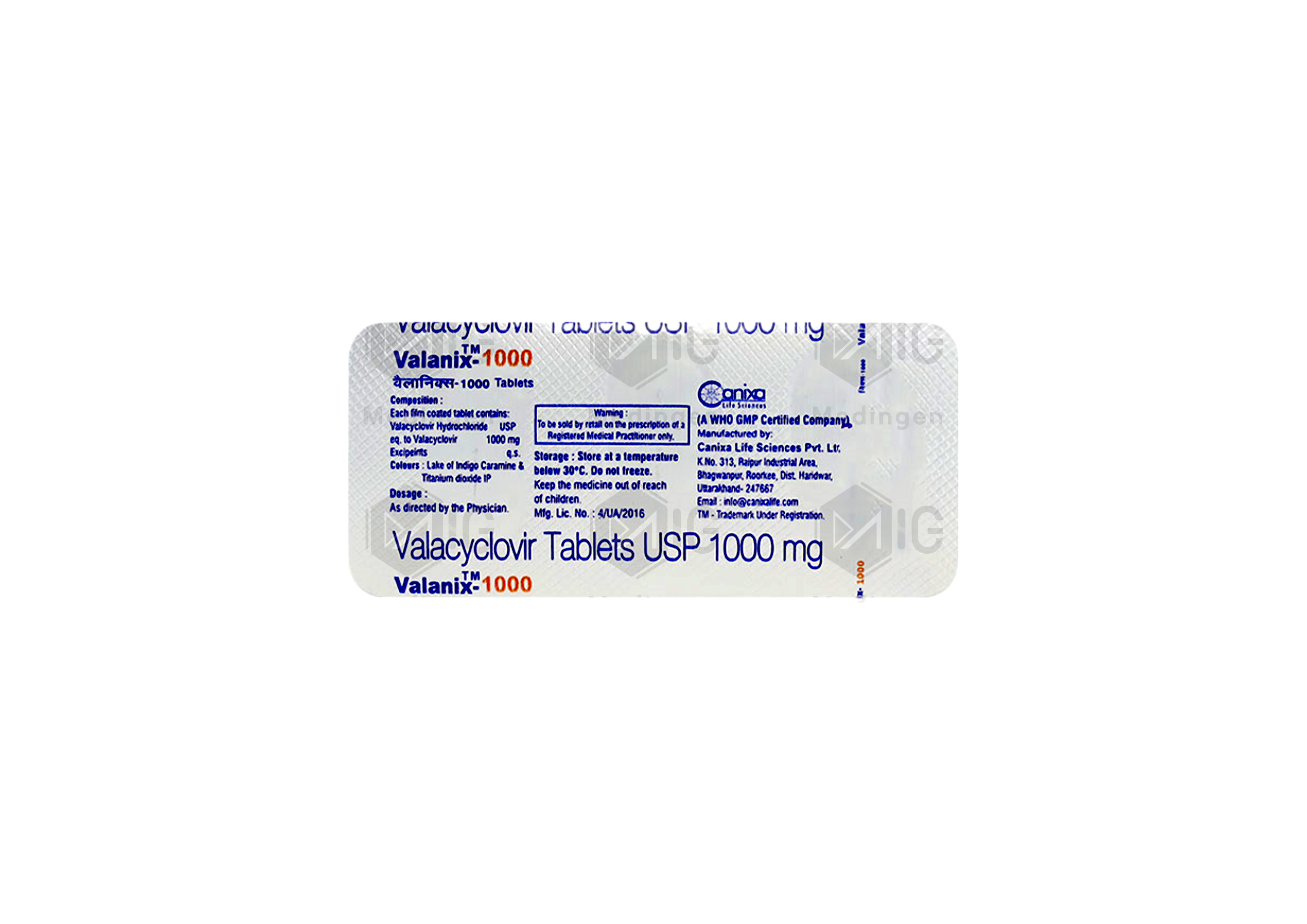 VALANIX 1000MG